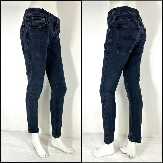 Nudie Jeans(ヌーディジーンズ)のヌーディージーンズ ロングジョン スキニー ストレッチW29 Mサイズ 74cm レディースのパンツ(デニム/ジーンズ)の商品写真