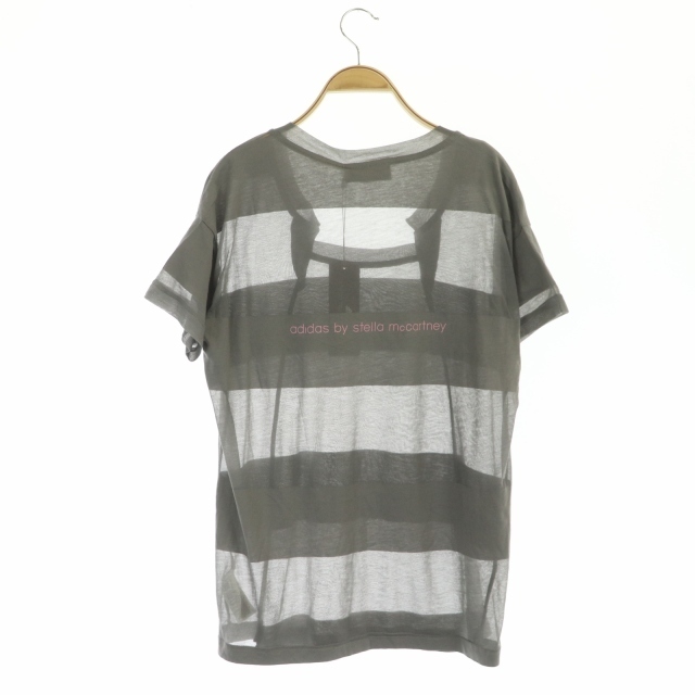 adidas by Stella McCartney(アディダスバイステラマッカートニー)のアディダス バイ ステラマッカートニー 袖カットソー Tシャツ 半袖 M グレー レディースのトップス(カットソー(半袖/袖なし))の商品写真