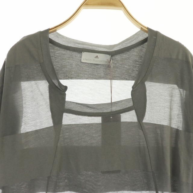 adidas by Stella McCartney(アディダスバイステラマッカートニー)のアディダス バイ ステラマッカートニー 袖カットソー Tシャツ 半袖 M グレー レディースのトップス(カットソー(半袖/袖なし))の商品写真