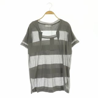 アディダスバイステラマッカートニー(adidas by Stella McCartney)のアディダス バイ ステラマッカートニー 袖カットソー Tシャツ 半袖 M グレー(カットソー(半袖/袖なし))