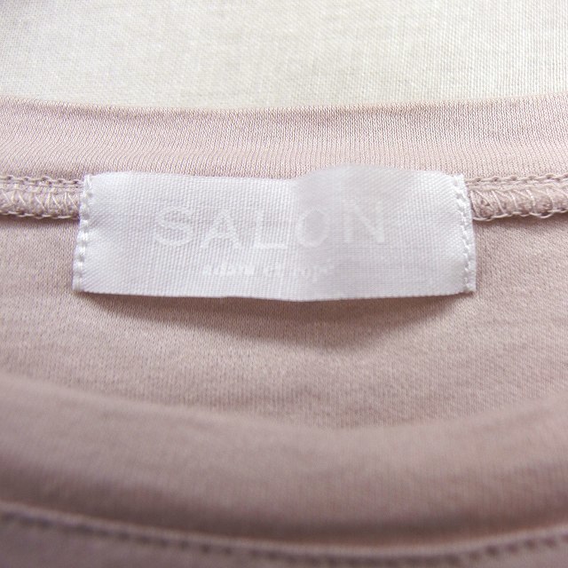SALON(サロン)のサロン SALON チュニック Tシャツ 無地 シンプル 切替リブ 七分袖 丸首 レディースのトップス(チュニック)の商品写真