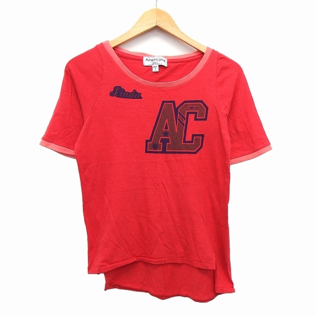 AMERICANA(アメリカーナ)のアメリカーナ AMERICANA Tシャツ カットソー チュニック プリント レディースのトップス(Tシャツ(半袖/袖なし))の商品写真