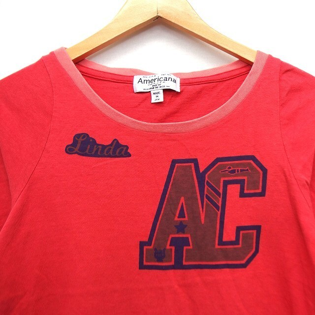 AMERICANA(アメリカーナ)のアメリカーナ AMERICANA Tシャツ カットソー チュニック プリント レディースのトップス(Tシャツ(半袖/袖なし))の商品写真