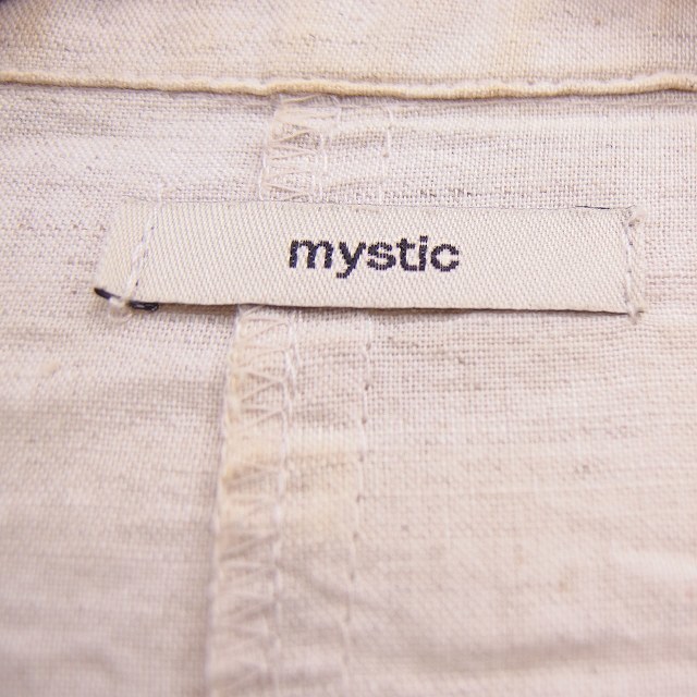 mystic(ミスティック)のミスティック ジャケット テーラード 七分袖 リネン シンプル F ベージュ レディースのジャケット/アウター(その他)の商品写真