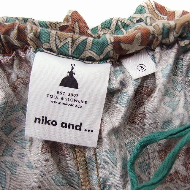 niko and...(ニコアンド)のニコアンド Niko and.. イージー パンツ 総柄 ストレート ロング 3 レディースのパンツ(その他)の商品写真