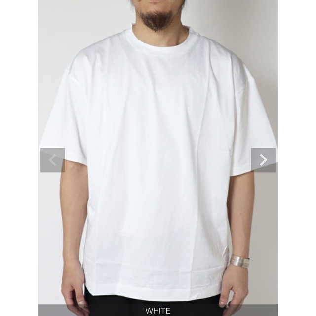 ATON(エイトン)のATON SUVIN 60/2 オーバーサイズ S/S Tシャツ ホワイト メンズのトップス(Tシャツ/カットソー(半袖/袖なし))の商品写真