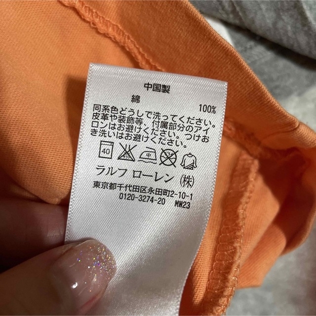 Ralph Lauren(ラルフローレン)のほぼ未使用☆ラルフローレンオレンジ半袖トップス レディースのトップス(Tシャツ(半袖/袖なし))の商品写真