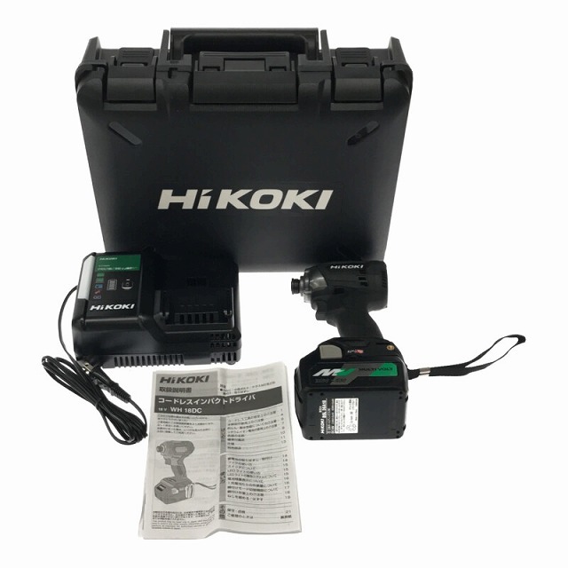 ☆美品☆HiKOKI ハイコーキ 18V 充電式インパクトドライバ WH18DC マルチボルトバッテリー1個 急速充電器 ケース付 71415