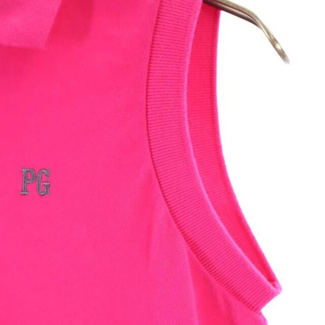 未使用 パーリーゲイツ 日本製 ノースリーブポロシャツ ロゴ刺繍 ゴルフウェア 0 ピンク系 PEARLY GATES レディース   【230524】 メール便可 5