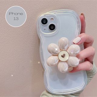 iPhone 13 ケース＆スマホグリップ　韓国(iPhoneケース)