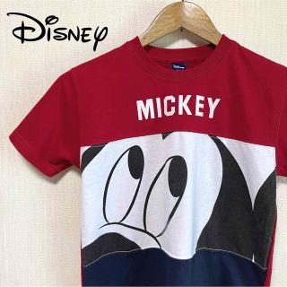 ディズニー(Disney)のDisney ディズニー ミッキー 切替 Tシャツ 140  半袖 親子コーデ(Tシャツ/カットソー)