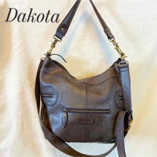 ダコタ(Dakota)の美品☆ダコタ　2wayショルダーバッグ　グレイ(ショルダーバッグ)