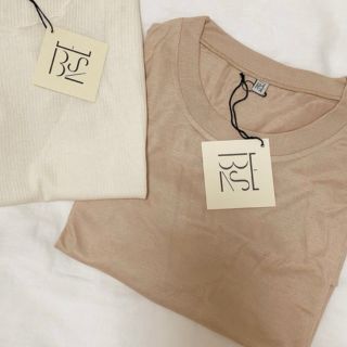 ロク(6 (ROKU))のベースレンジ　トップス　ピンクベージュ(Tシャツ(半袖/袖なし))