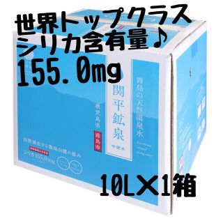 【世界トップクラスシリカ含有量】155.0mg　関平鉱泉水10L1箱　のむシリカ(ミネラルウォーター)