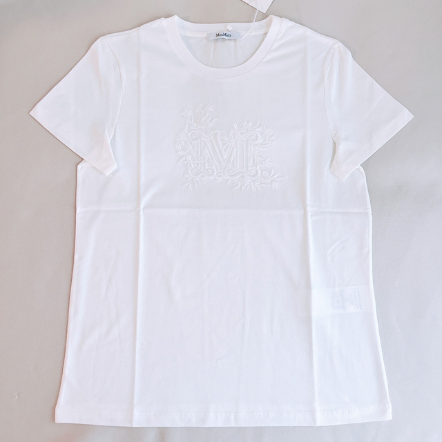 Max Mara(マックスマーラ)のMAX MARA SACHA Mロゴ 刺繍 コットン Tシャツ レディースのトップス(Tシャツ(半袖/袖なし))の商品写真