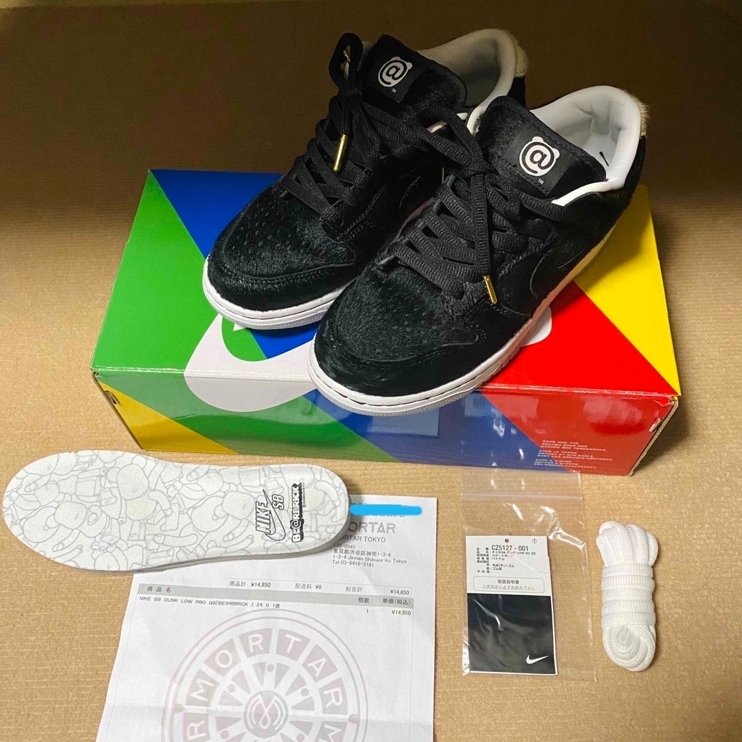 靴/シューズ美品★MEDICOM TOY NIKE SB DUNK LOW OG QS 24