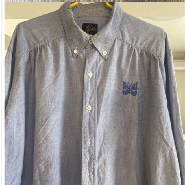Needles(ニードルス)のニードルス　パピヨン　オックスフォード　ペインターシャツ　ブルー　L メンズのトップス(シャツ)の商品写真