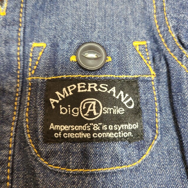 ampersand(アンパサンド)のおおお、オールデニムがシブちぃ！サイズ80　AMPERSANDでございま キッズ/ベビー/マタニティのベビー服(~85cm)(ロンパース)の商品写真