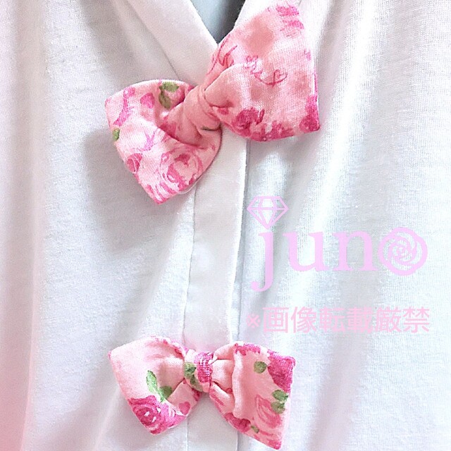 MA*RS 薔薇柄リボン 薄手長袖背中開きドルマンチュニック MA*RS 薔薇柄リボン 薄手長袖背中開きドルマンチュニック