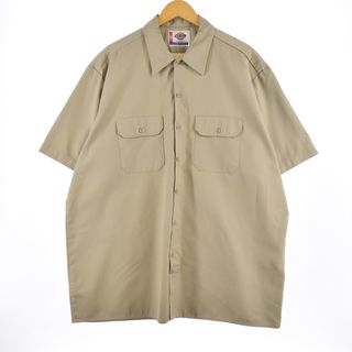 ディッキーズ(Dickies)の古着 ディッキーズ Dickies 半袖 ワークシャツ メンズXXL /eaa337280(シャツ)