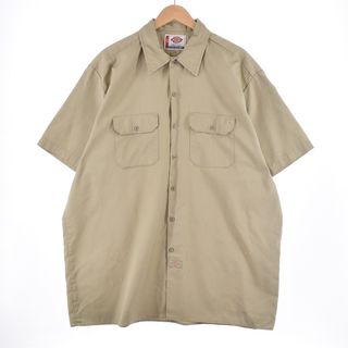 ディッキーズ(Dickies)の古着 ビックサイズ ディッキーズ Dickies 半袖 ワークシャツ メンズXXL /eaa337283(シャツ)