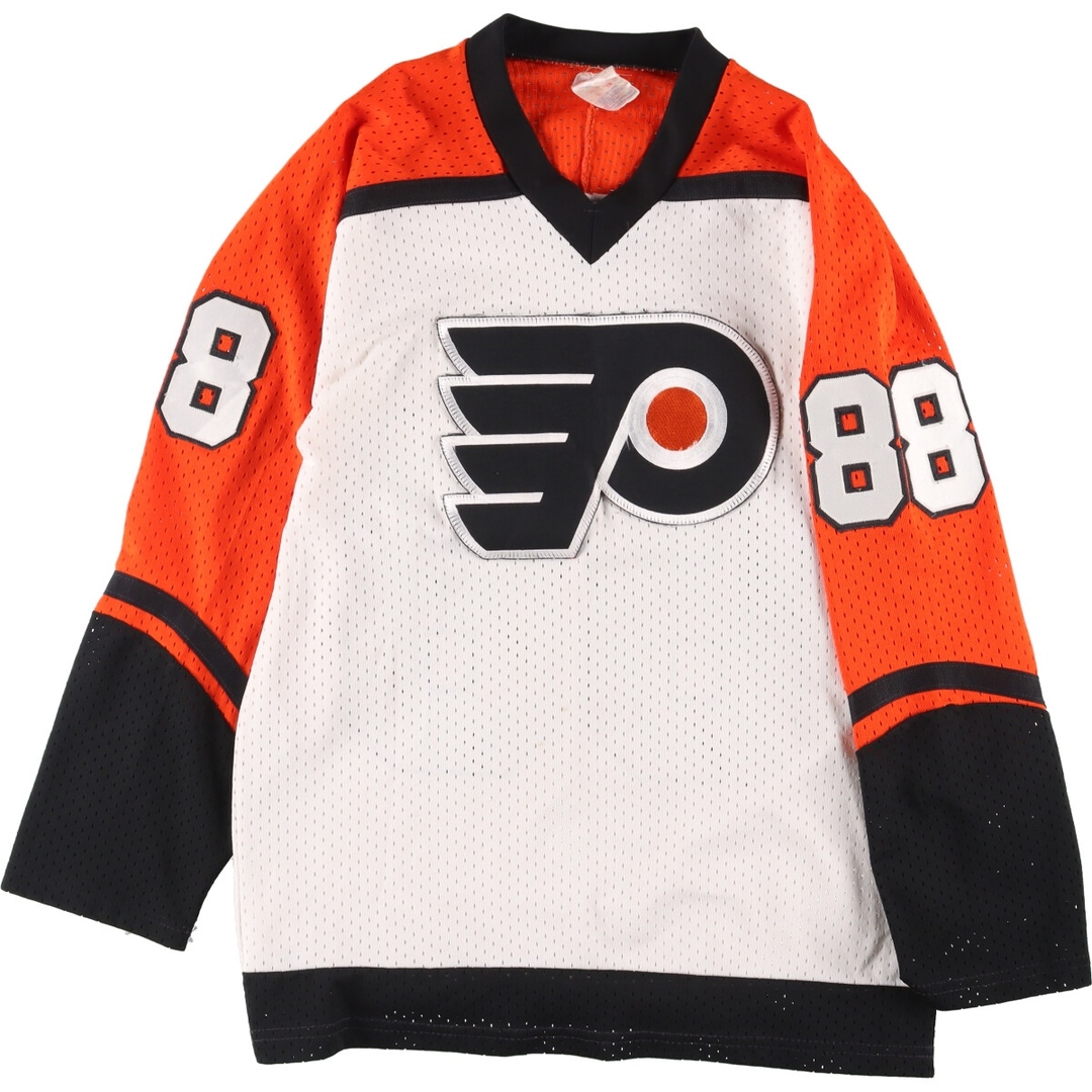 古着 CCM NHL Philadelphia Flyers フィラデルフィア フライヤーズ ナンバリング ゲームシャツ ホッケーシャツ USA製 メンズS /eaa338166 メンズのトップス(Tシャツ/カットソー(半袖/袖なし))の商品写真