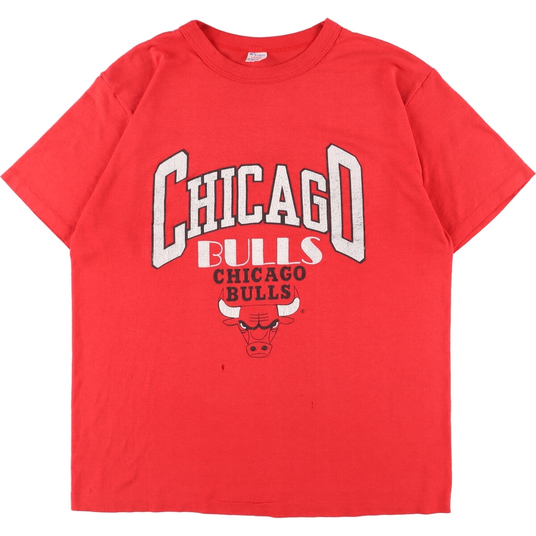 80年代 チャンピオン Champion トリコタグ NBA CHICAGO BULLS シカゴブルズ スポーツプリントTシャツ USA製 メンズM ヴィンテージ /eaa338497