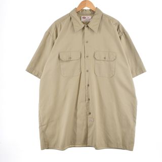 ディッキーズ(Dickies)の古着 ディッキーズ Dickies 半袖 ワークシャツ メンズXXL /eaa337281(シャツ)