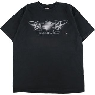 ハーレーダビッドソン(Harley Davidson)の古着 ハーレーダビッドソン Harley-Davidson モーターサイクル バイクTシャツ USA製 メンズL /eaa338613(Tシャツ/カットソー(半袖/袖なし))