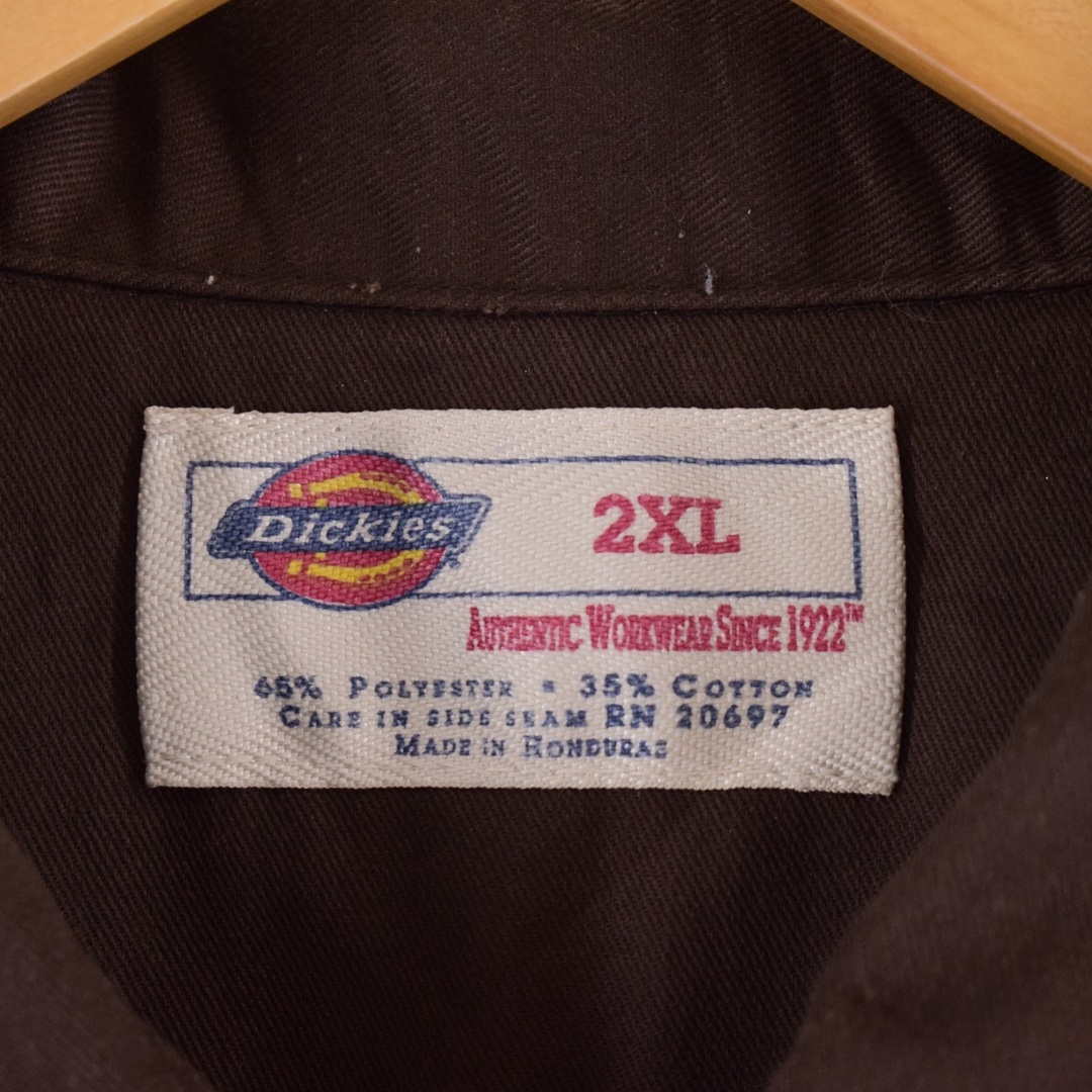 Dickies(ディッキーズ)の古着 ビッグサイズディッキーズ Dickies 半袖 ワークシャツ メンズXXXL /eaa336100 メンズのトップス(シャツ)の商品写真