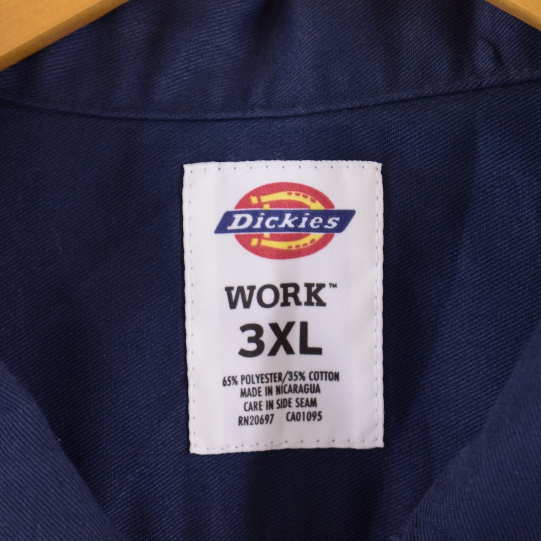 Dickies(ディッキーズ)の古着 ビックサイズ ディッキーズ Dickies 半袖 ワークシャツ メンズXXXL /eaa336105 メンズのトップス(シャツ)の商品写真