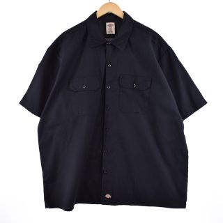 ディッキーズ(Dickies)の古着 ディッキーズ Dickies 半袖 ワークシャツ メンズXXL /eaa337299(シャツ)