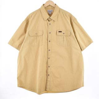 カーハート(carhartt)の古着 ビッグサイズ カーハート Carhartt 半袖 ワークシャツ メンズXXXL /eaa338034(シャツ)