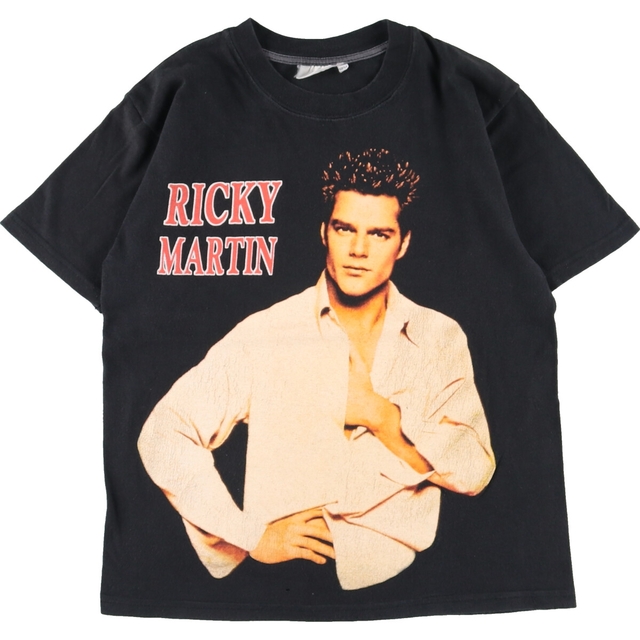 RICKY MARTIN リッキーマーティン 両面プリント バンドTシャツ バンT レディースM /eaa338622