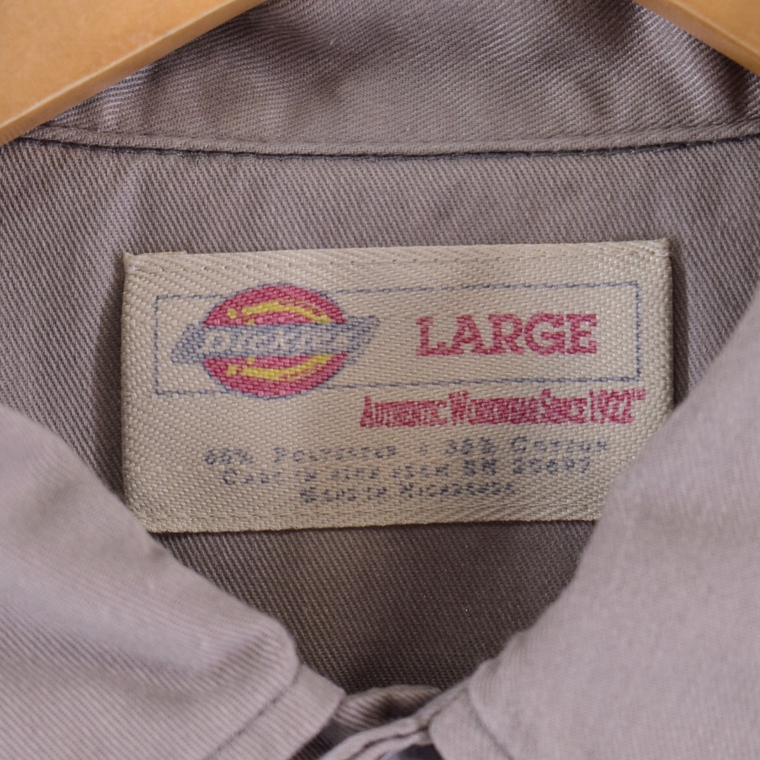 Dickies(ディッキーズ)の古着 ディッキーズ Dickies 半袖 ワークシャツ メンズL /eaa338309 メンズのトップス(シャツ)の商品写真