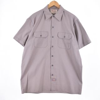 ディッキーズ(Dickies)の古着 ディッキーズ Dickies 半袖 ワークシャツ メンズL /eaa338309(シャツ)