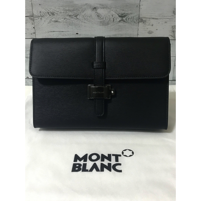 【新品未使用】MONTBLANC  セカンドバッグ  レザー ホワイトスター