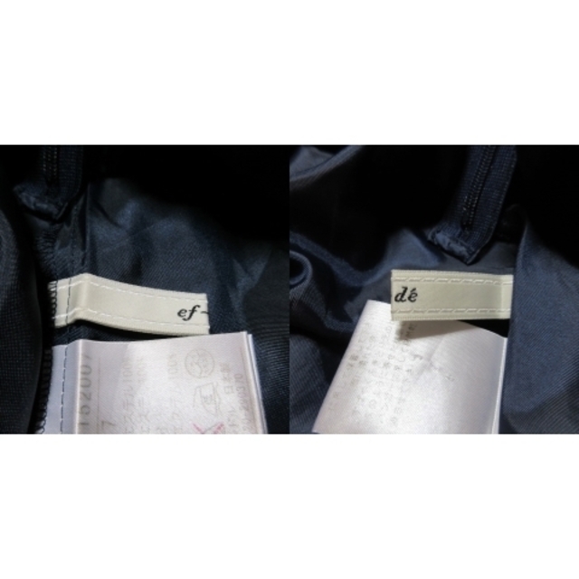 ef-de(エフデ)のエフデ スカート プリーツ ひざ丈 シアー グラデーション フレア 7 紺 レディースのスカート(ひざ丈スカート)の商品写真