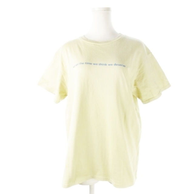 Ungrid(アングリッド)のアングリッド Tシャツ カットソー 半袖 ゆったり プリント 写真 F ベージュ レディースのトップス(Tシャツ(半袖/袖なし))の商品写真