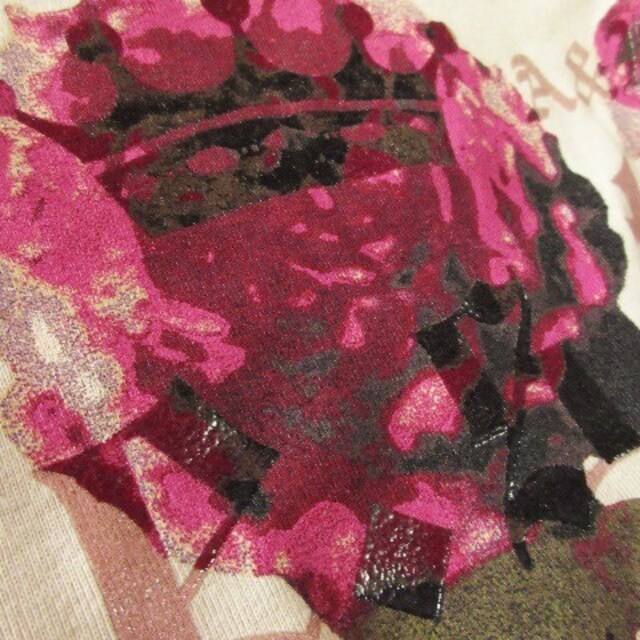 L'EST ROSE(レストローズ)のレストローズ カットソー スクエアネック 七分袖 プリント フラワー M ピンク レディースのトップス(その他)の商品写真
