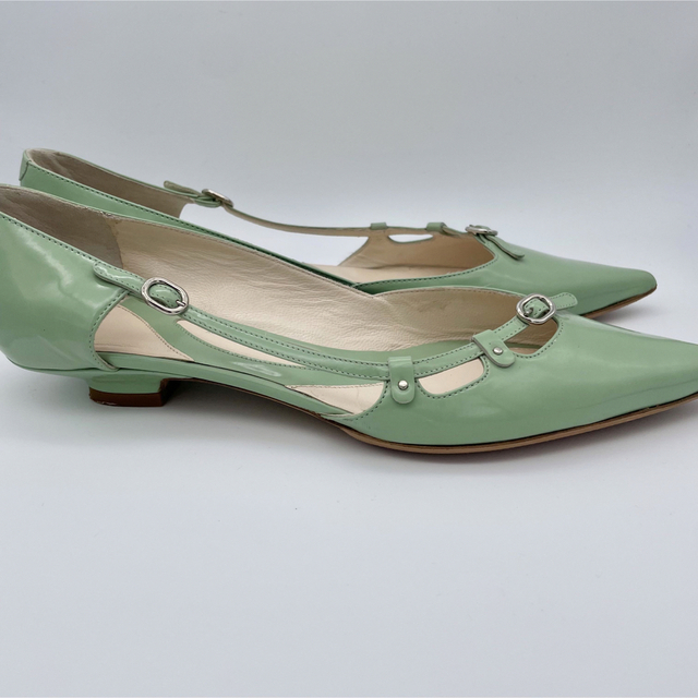 Alessandro Dell'Acqua(アレッサンドロデラクア)の美品✨アレッサンドロデラクア パンプス 37（24cm） エメラルドグリーン レディースの靴/シューズ(ハイヒール/パンプス)の商品写真