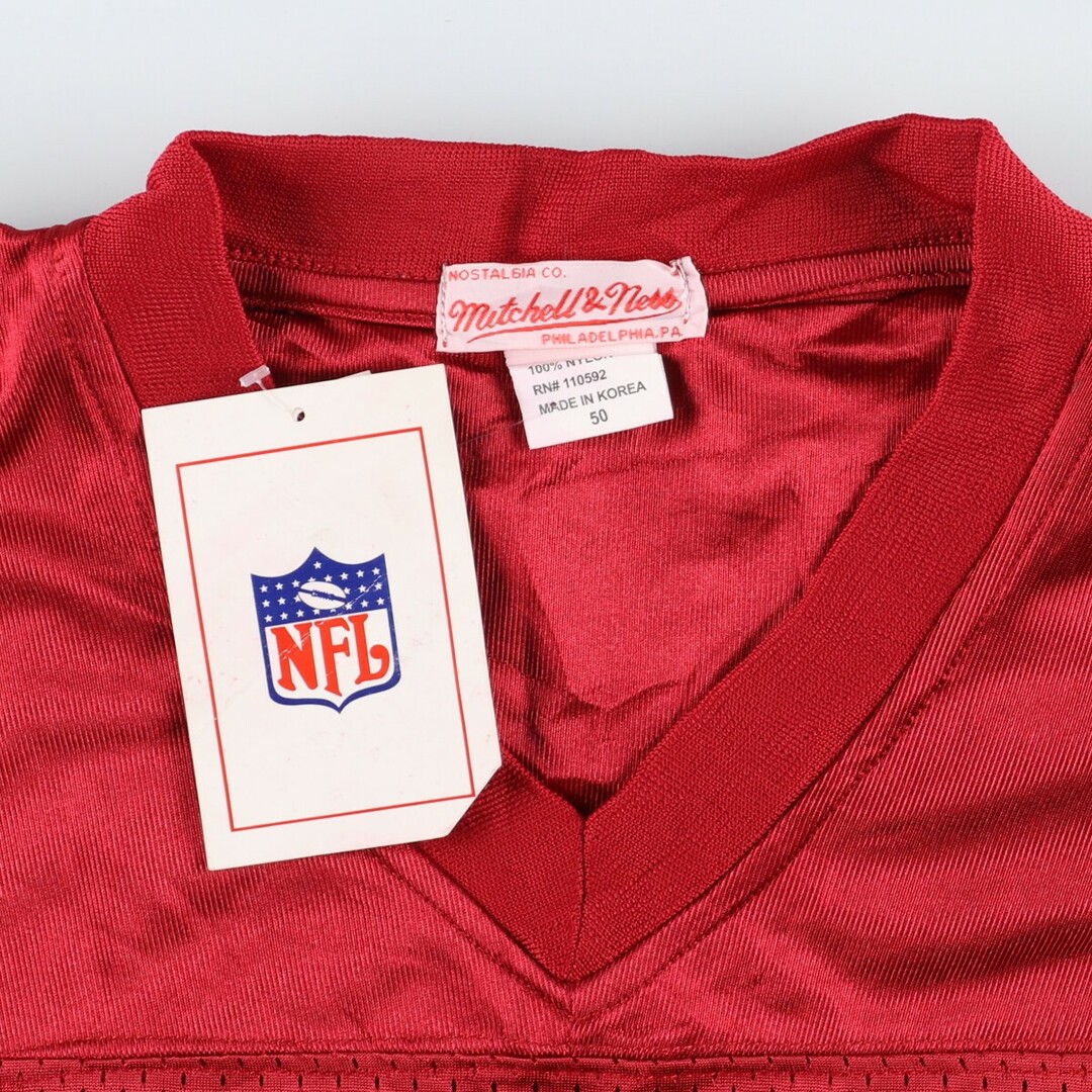 デッドストック DEADSTOCK MITCHELL AND NESS NFL ナンバリング WASHINGTON REDSKINS ワシントンレッドスキンズ ゲームシャツ サッカーシャツ メンズXXL /eaa338179