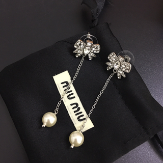 miumiu - miumiu マイクロリボンジュエル ピアスの通販 by naru's shop