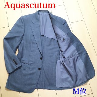 アクアスキュータム(AQUA SCUTUM)の極美品★アクアスキュータム テーラードジャケット シルク混 春夏 A5 A665(テーラードジャケット)