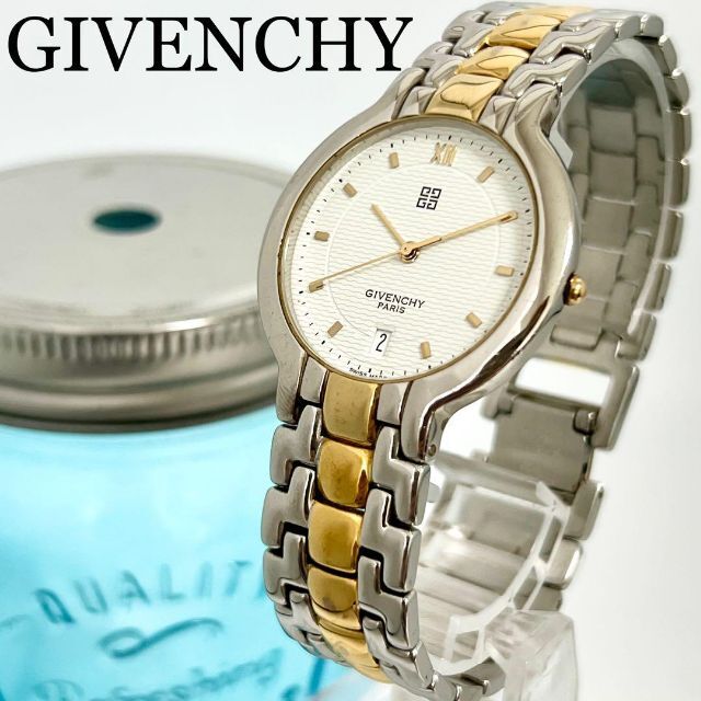 387 GIVENCHY ジバンシー時計　メンズ腕時計　デイト　コンビカラー | フリマアプリ ラクマ