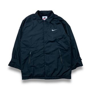 ナイキ(NIKE)の90s NIKE ナイキ ヴィンテージ中綿コーチジャケット 銀タグ ブラック 黒(ブルゾン)