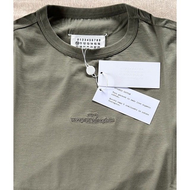 S新品 メゾン マルジェラ リバースロゴ Tシャツ 半袖 メンズ カーキ