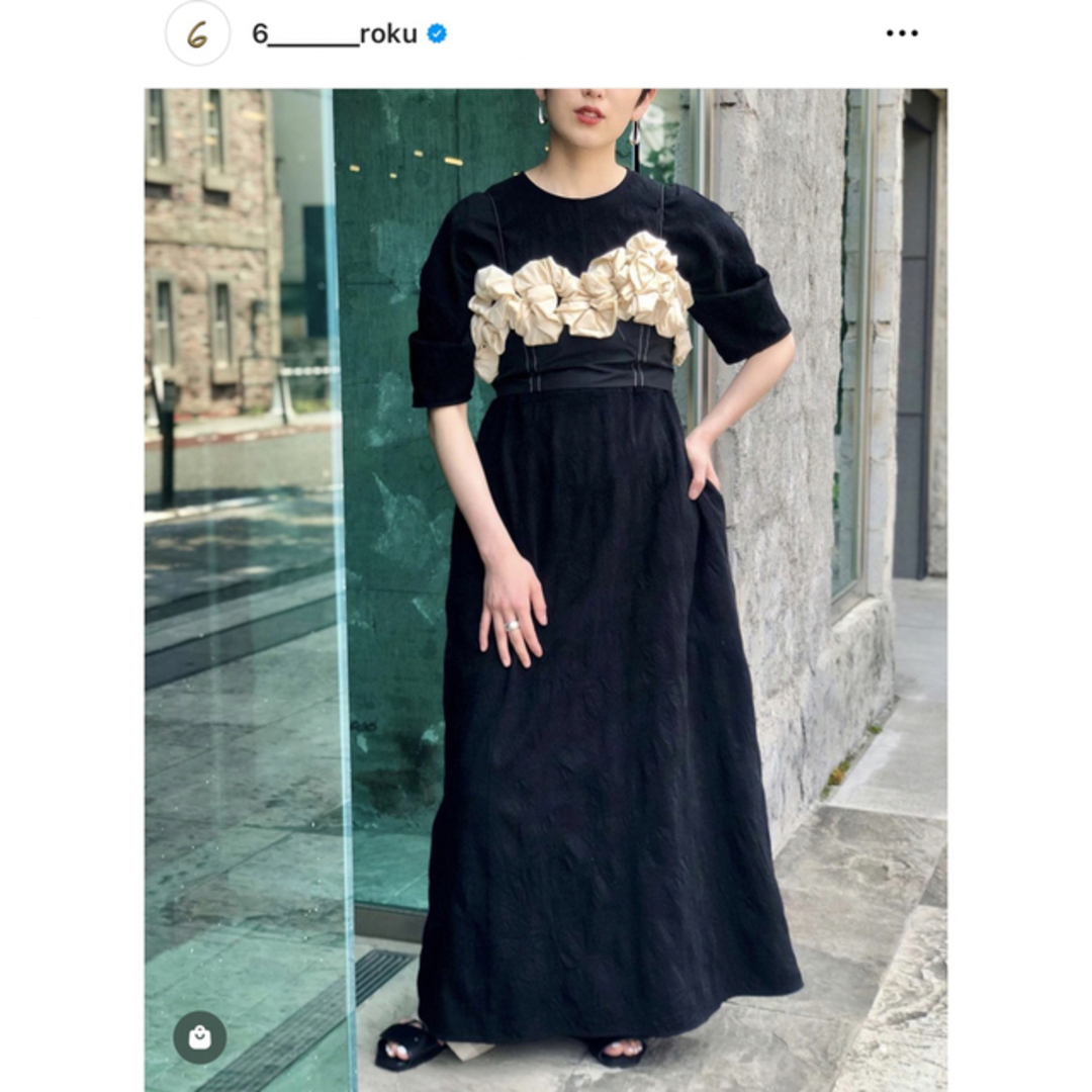 6 (ROKU) - 新品6 ROKU ロクCOTTON DOBBY DRESS 2 ロングワンピースの