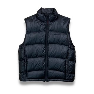 マーモット(MARMOT)の00s Marmot マーモット パッカブルダウンベスト ジップアップ ブラック(ダウンベスト)