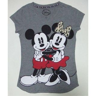 Disney💗ミッキー&ミニー❤VネックＴシャツ(Tシャツ(半袖/袖なし))